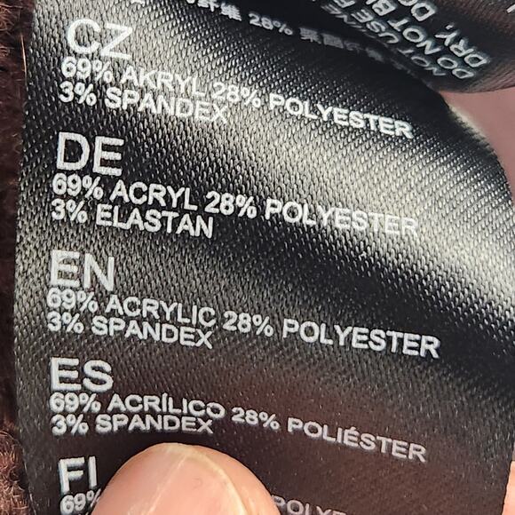 Kuhl “Sienna” Sweater Women’s SZ XS Burgandy Turtleneck Waffle Knit Oversized - Picture 12 of 13